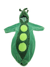 Plush Pea In A Pod Baby Costume 0-9 Months Full Zip Cozy Soft Hooded