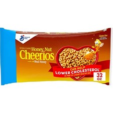 Honey Nut Cheerios Heart Healthy Breakfast Cereal, Gluten Free Cereal 32 oz