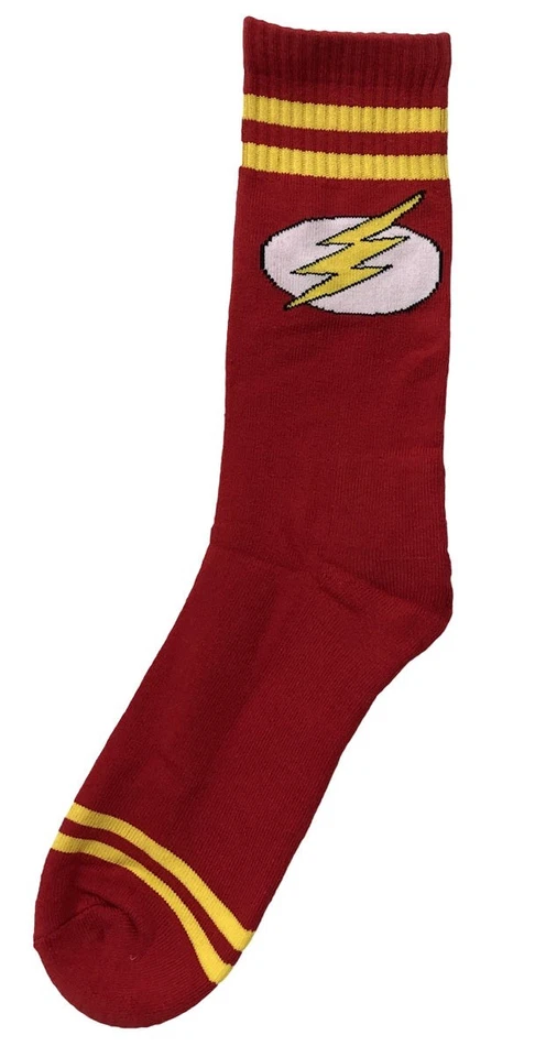 DC Comics Flash Symbol Red Crew Socks - Image 2 of 2