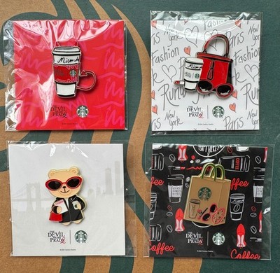 2026 China Starbucks coffee the devil wears prada pins 4pcs
