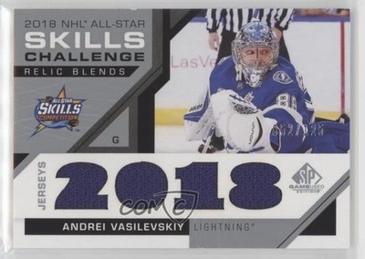 2018-19 SP Game Used All-Star Skills Relic Blends 52/125 Andrei Vasilevskiy ht1
