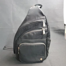 House Of Harlow 1960 Black Nylon Savannah Sling Bag Shoulder  Crossbody Purse 