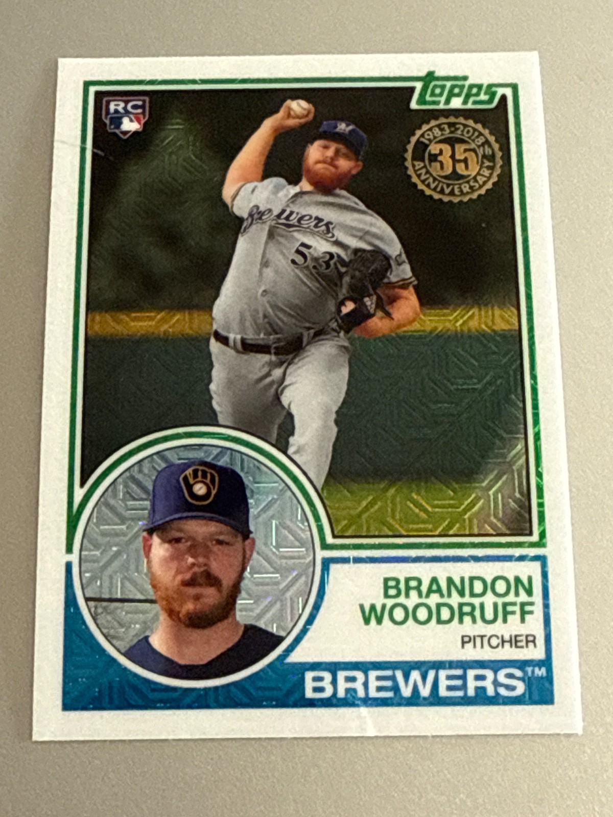2018 Topps Silver Pack 1983 Design Chrome Series 1 Brandon Woodruff #4 Baseball