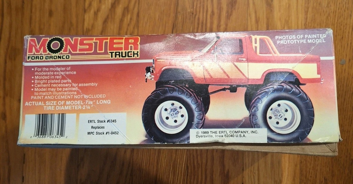 MPC 1/25 FORD BRONCO MONSTER TRUCK New Open Box Rare Vintage #6345