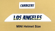 MINI Los Angeles Chargers Team Name Bumper Decals MINI Riddell VSR4 - 20mil a