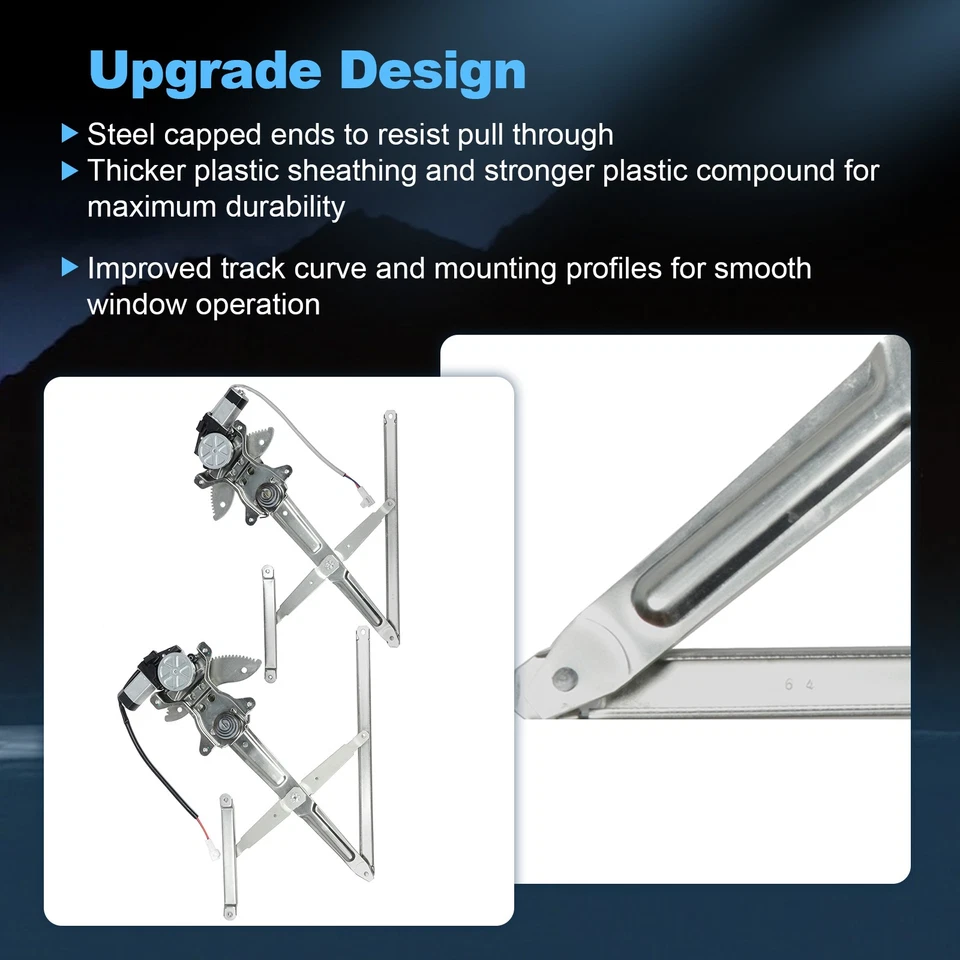 Regulador de ventana delantero derecho derecho con motor para Toyota Tundra 2004-2006 cabina extendida Foto 4 de 4