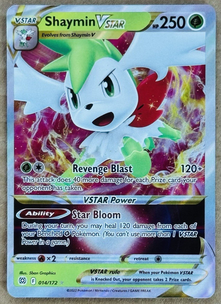 POKÉMON BRILLIANT STARS SHAYMIN VSTAR FULL ART ULTRA RARE HOLO 014/172 NM+ QTY