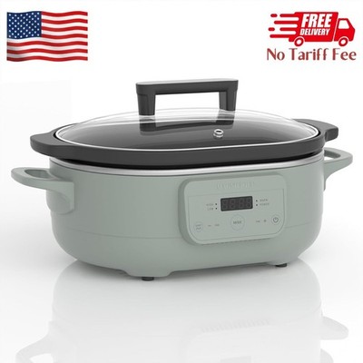 6 Quart Programmable Slow Cooker Removable Nonstick Pot