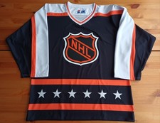 New Mens Large (48CCM/54adi.) Black 1989-93 NHL All Star Retro Jersey