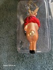 Pottery Barn Vixen Reindeer Blown Glass Retired Ornament MIB — photo 3