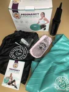 Birthing Ball for Pregnancy & Labor - 18 Page Pregnancy Ball Exercises Mom Guide