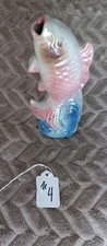 Ceramic Rainbow Iridescent Fish Figurine Decor #4 Read Description