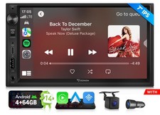Android Auto 14 4 64 7" IPS Double 2DIN Car Radio Wireless CarPlay Backup Camera