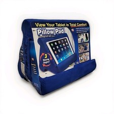Ontel Pillow Pad- Blue Multi Angle Soft Tablet Stand NEW