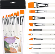 Face Paint Brush Set, 10Pcs Artist Brushes for Body Face Painting, Acrylic Paint