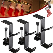 2 in1Christmas Stocking Garland Hanger 2 Hooks Holders for Black 