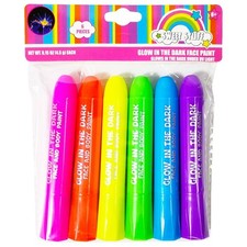 Glow in The Dark Face Paint Neon Party Makeup Kit 6 Pack Halloween Costume