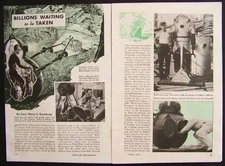 Sunken Treasure Deep Sea Diving 1942 Bell & Helmut pictorial Rieseberg article
