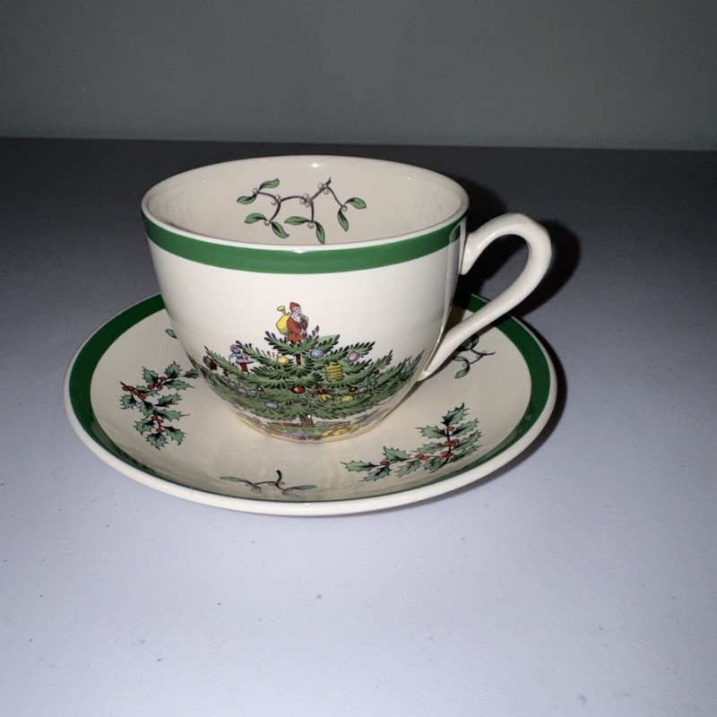 Spade Christmas Tree Cup And Saucer