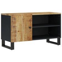 Tv-Schrank 80X33X46 Cm Massivholz Mango & Holzwerkstoff