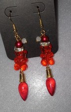 Christmas bear earrings