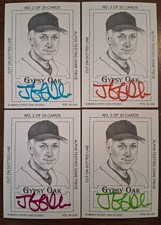4 Variations CAL RIPKEN JR Alpha Game Piece Baseball Cards signed by artist