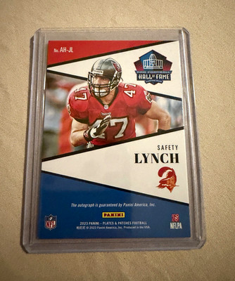 Panini 2023 Plates & Patches John Lynch All Hall Auto AH-JL Buccaneers /49