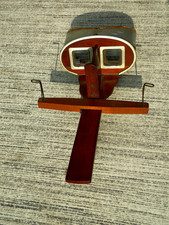 Stereobetrachter antik um 1910 Holz Metall Stereoskop Raumbildbetrachter alt