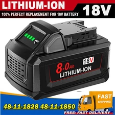NEW For Milwaukee M18 Lithium ion 8.0AH Extended Capacity Battery 48-11-1860 US
