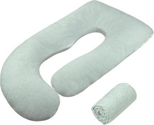 Pregnancy Pillow Cover J Shaped Only Pillowcase , Super Soft Pillowcase Replacem