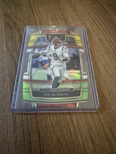 2021 Panini Select - Concourse Joe Burrow #9 Green & Yellow Prizm Die-Cut