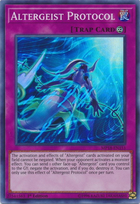 Altergeist Protocol - MP18-EN151 - Super Rare - 1st Edition Lightly Played 2018