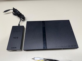 SONY PLAYSTATION 2 PS2 SLIM W/ CABLES WORKING NICE  *NO CONTROLLER*