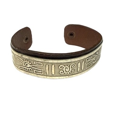 Vintage Egyptian Hallmarked Silver Tribal Cuff Bangle Bracelet