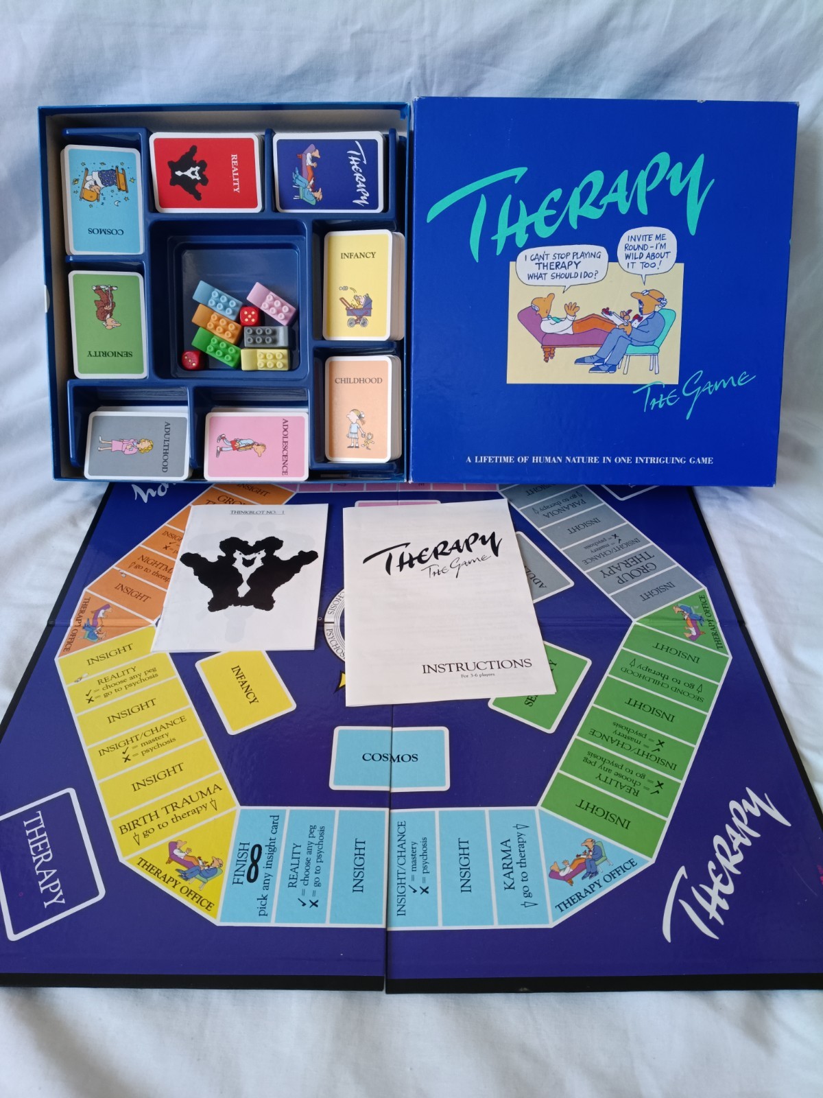 Therapy Board Game MB Games 1987 100% Complete Psychology Game VGC