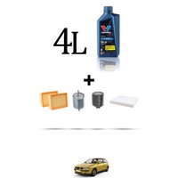 Hoffcar Wartungsset 4 Filter Und 4L ÖL FüR Seat Ibiza III 1.0 37Kw Ab 1999