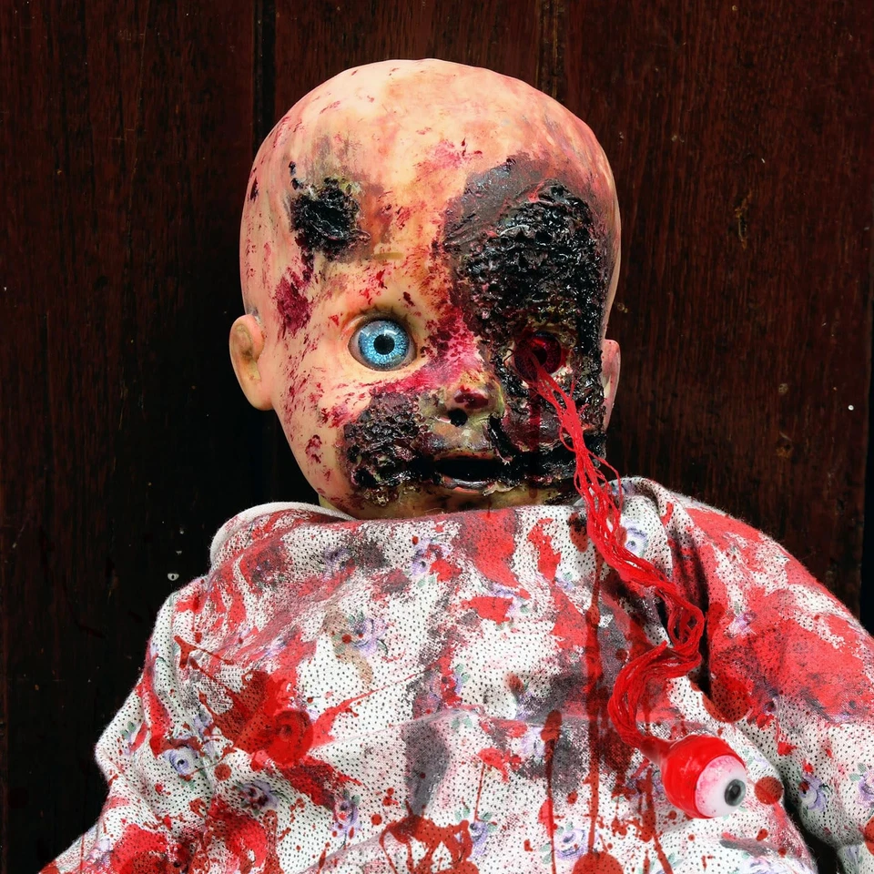 Feliz Halloween globos oculares falsos arrancados utilería horror realista verde Foto 4 de 4