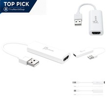 USB to HDMI Adapter 1080P Converter for PC, Monitor, Projector