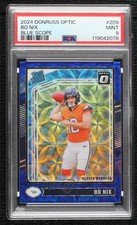 2024 Panini Donruss Optic Blue Scope Prizm Bo Nix PSA 9 MINT Rookie RC