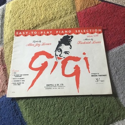 GIGI . PIANO SELECTION . A. LERNER. Rare Vintage sheet music. Fast Free shipping