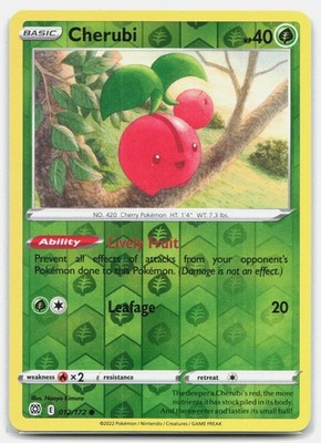 Cherubi 012/172 C Brilliant Stars Pokemon Reverse Holo Lightly Played