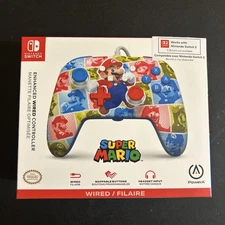 Super Mario Enhanced Wired Controller PowerA Nintendo Switch Brand New & Sealed!