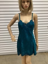 Victoria  s Secret Teal Nightie Babydoll Slip Size Small