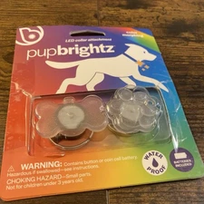Brightz PupBrightz Dog Collar LED Light Charms 2 Pack Light Up Paw Print + Bone
