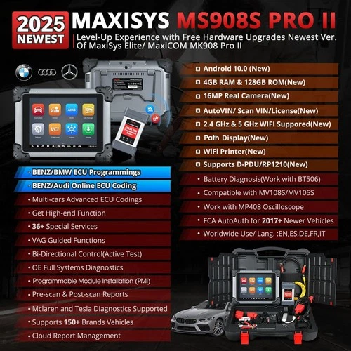 Autel MaxiSys MS908S PRO II ECU Programmer 2026 Car Scanner ECU Coding as Elite image 4