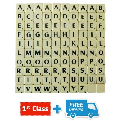 FLIESEN ELFENBEIN KUNSTSTOFF & HOLZ SCHWARZE BUCHSTABEN WÄHLEN SIE 100 - 1000 VOLLSTÄNDIGE SÄTZE - Bild 1 von 2