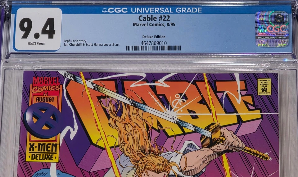 CABLE #22 (Marvel:1995) X-Men CGC 9.4 (NM) White Pages - Image 2 of 3