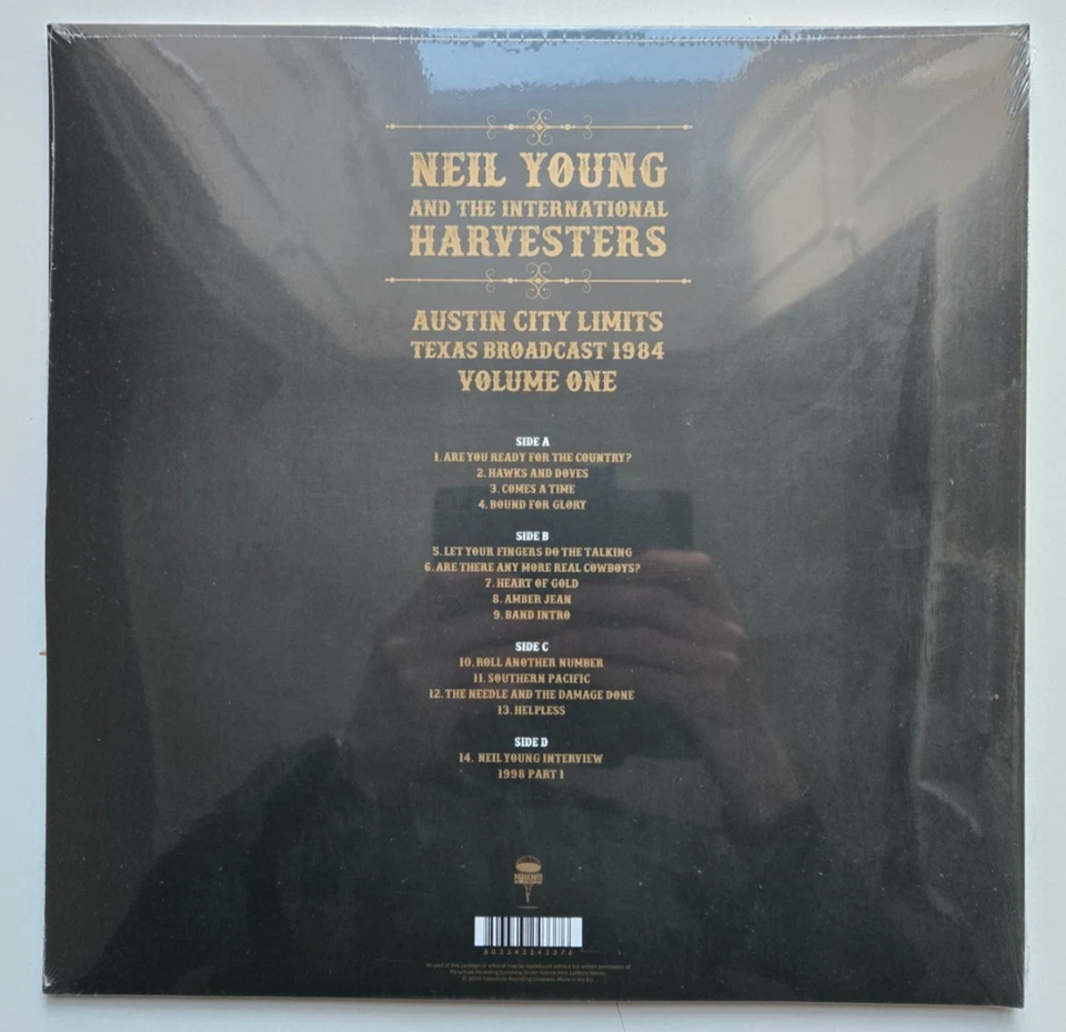 Neil Young - Austin City Limits 1984 Vol 1 & 2 - 2 x Double Vinyl 4 x LP Set NEW - Image 3 of 4