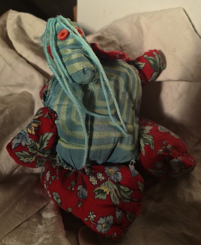 Odd Couple - Two Handmade Unique Upcycled Character Fabric Dolls By Linandara - Picture 8 of 11