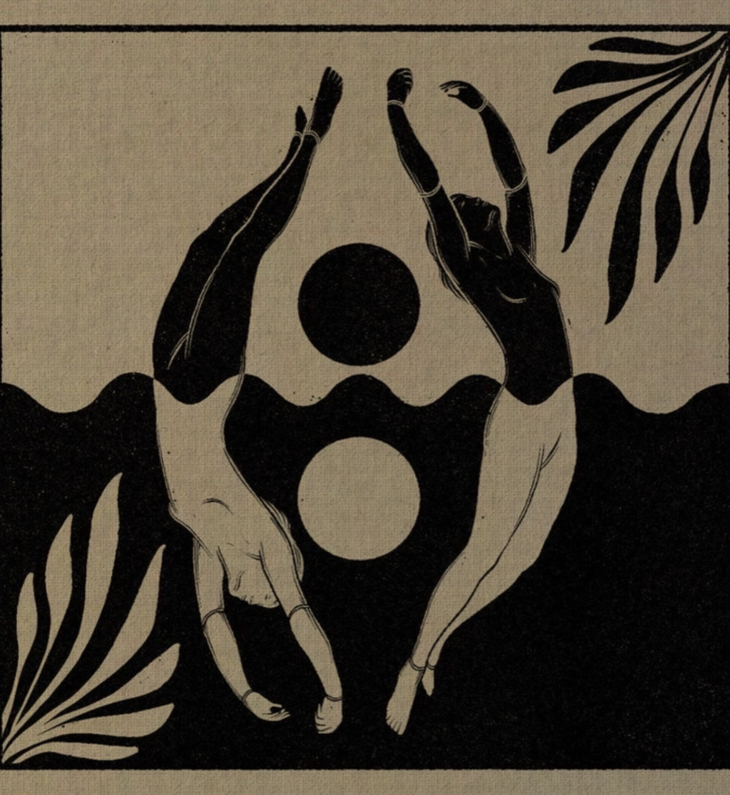 Yin - Yan | Handmade Painting | Handmade Paper | Acrylic Color